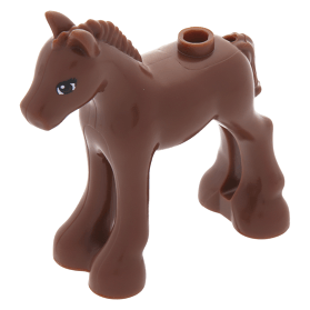 LEGO part 11241pb01 - Reddish Brown Horse Foal with Brown ...