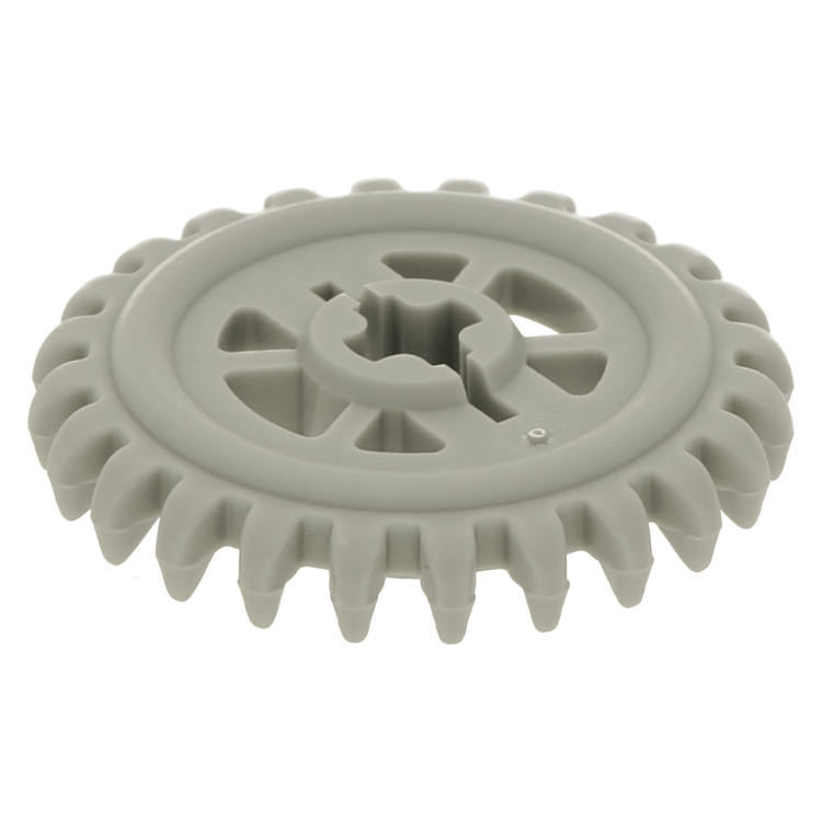 LEGO part 3650b Light Gray Technic Gear 24 Tooth Crown with Reinforcements New Style at BrickScout
