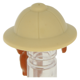 Tan Minifig, Hair Combo, Hat with Hair 