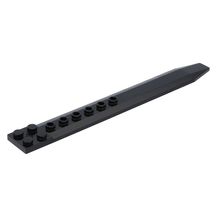 LEGO part 62743 - Black Plate, Modified 2 x 16 with Angled