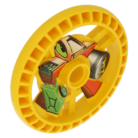 LEGO elemento 32352pb01 Yellow Technic, Disk x Fuel Pattern