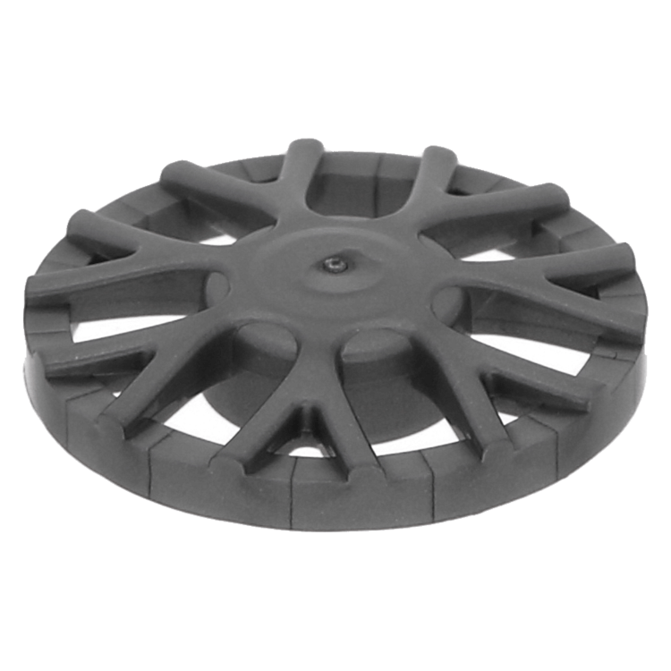 LEGO Einzelteil 18979b Flat Silver Wheel Cover 7 Spoke Y Shape for