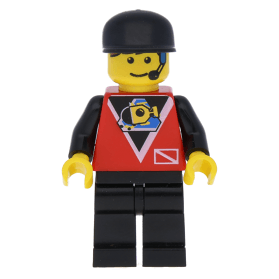 Lego mini figure 2 Classic Light Gray Diver flippers Scuba