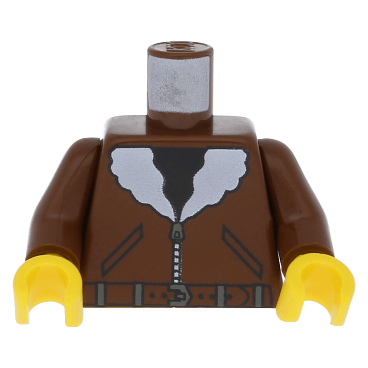 LEGO Einzelteil 973pa5c01 - Brown Torso Bomber Jacket, Belt, & Black