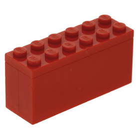 Red Train Weight 2 x 6 x 2 - Bottom Openings, Center Seam on Ends