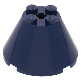 Lego 10 New Dark Blue Cone Half 6 x 3 x 6 Elliptic Paraboloid Pieces