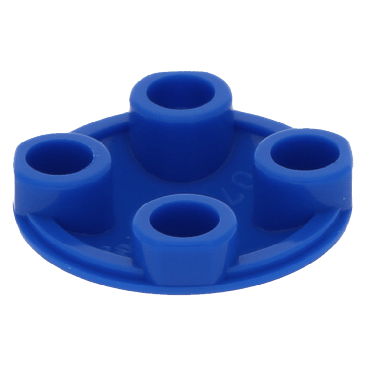 LEGO Einzelteil 2654 Blue Plate, Round 2 x 2 with Rounded Bottom