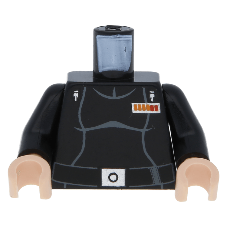 LEGO Einzelteil 973pb0424c01 Black Torso SW Light Gray Female Outline
