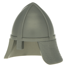 LEGO part 3844 Flat Silver Minifig, Headgear Helmet Castle with