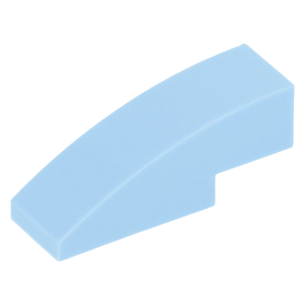 LEGO part 50950 Bright Light Blue Slope Curved 3 x 1 No Studs at