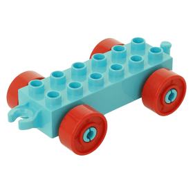 LEGO part 11248c02 Medium Azure Duplo Car Base x with