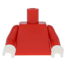 LEGO part 973c31 Red Torso Plain Red Arms White Hands at