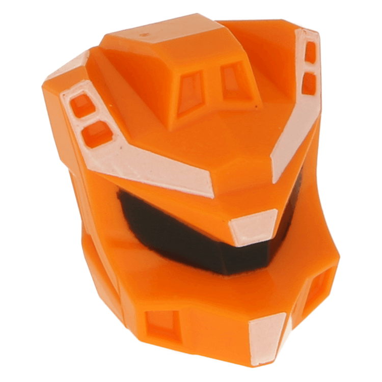 LEGO part 11589pb01 Orange Minifig, Head Modified Galaxy Squad