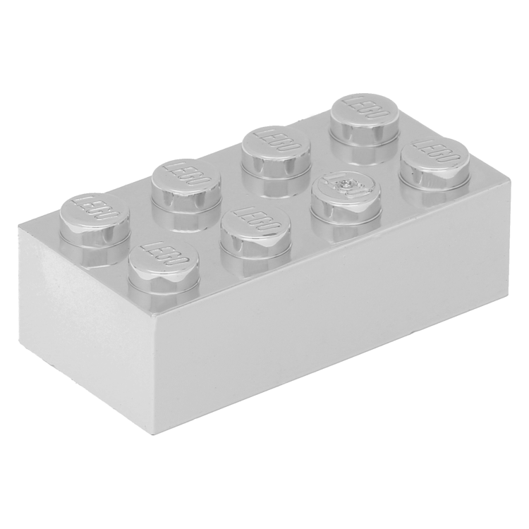LEGO Einzelteil 3001 Chrome Silver Brick 2 x 4 bei BrickScout LEGO Einzelteil 3001 Chrome Silver Brick 2 x 4 bei BrickScout
