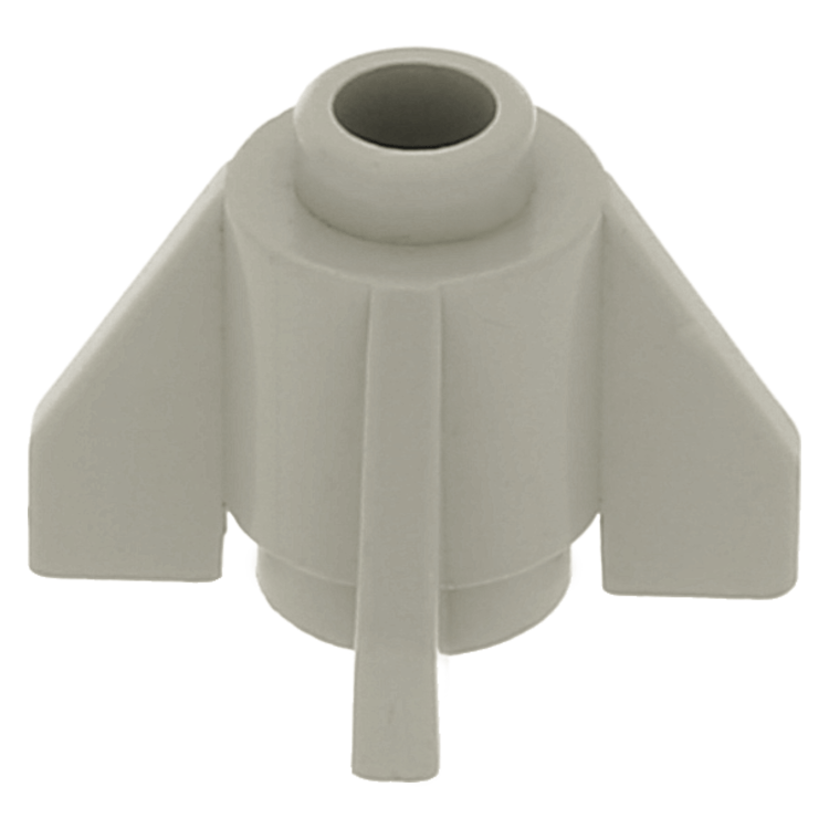LEGO part 4588 - Light Gray Brick, Round 1 x 1 with Fins at
