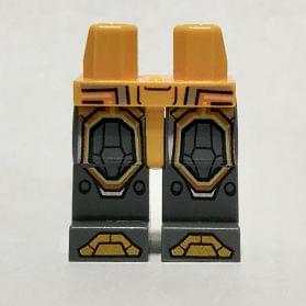 Lego New Blue Hips and Legs with Dark Tan Belt 2 Pockets and Reflective Stripes
