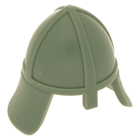 LEGO part 3844 Sand Green Minifig, Headgear Helmet Castle with