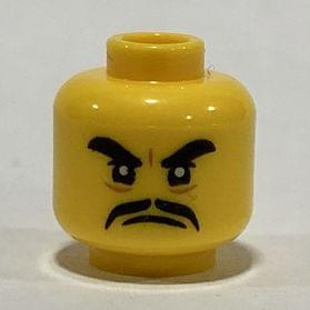 Lego Light Flesh Minifigure Head Gandalf Thick Gray Eyebrows Cheek Lines Piece