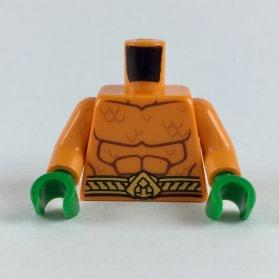 LEGO part 973pb1295c01 Orange Torso Bare Chest with Muscles