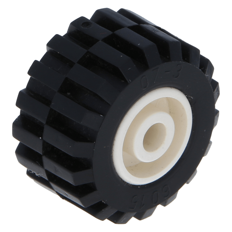 LEGO part 6014ac01 White Wheel 11mm x 12mm, Hole Round for