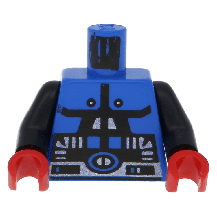 LEGO part 973p66c01 Blue Torso Space Spyrius Pattern Black