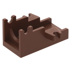 LEGO part 2527 Reddish Brown Minifig Weapon Cannon Base 2 x 4 at BrickScout