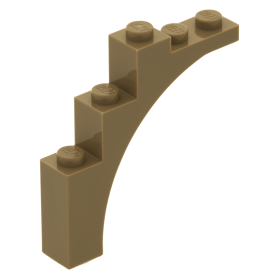 LEGO part 76768 Dark Tan Brick, Arch x x Irregular Bow