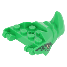 LEGO part 76923pb02 Bright Green Dragon Head (Ninjago) Jaw with
