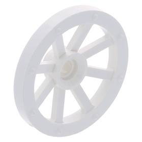 LEGO part 2470 White Wheel Wagon Small (27mm at BrickScout