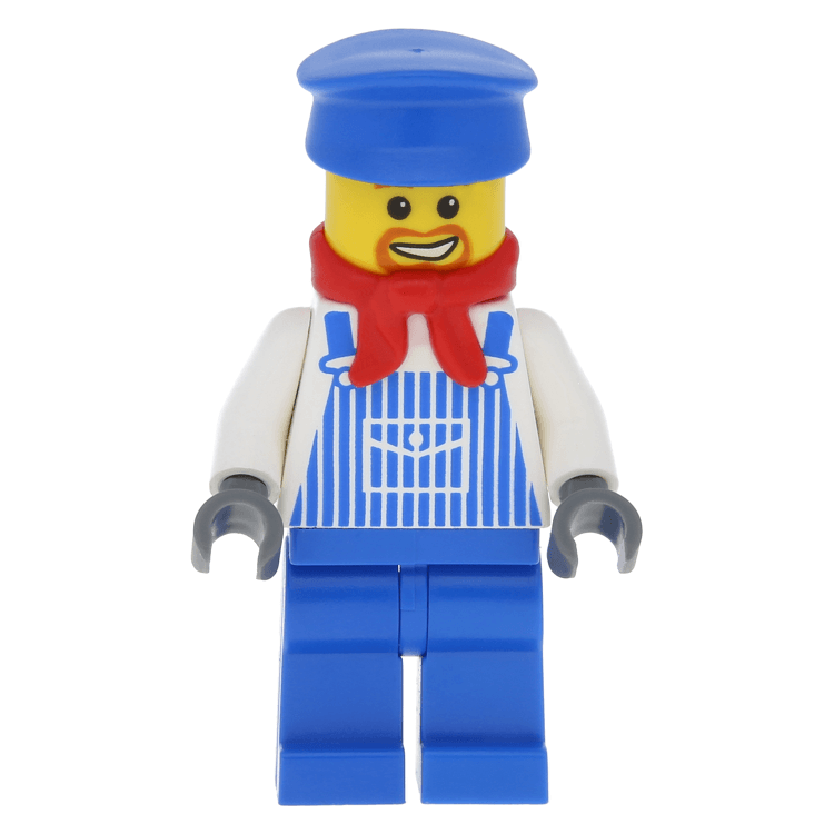 LEGO minifigure trn131 - Engineer Max with Dark Bluish Gray Hands at