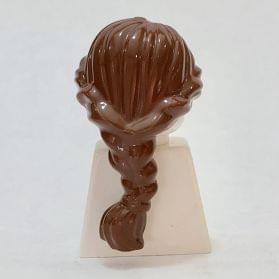 LEGO PART PART NO X104 BLACK HAIR WITH PONY TAIL FOR MINI FIGURE