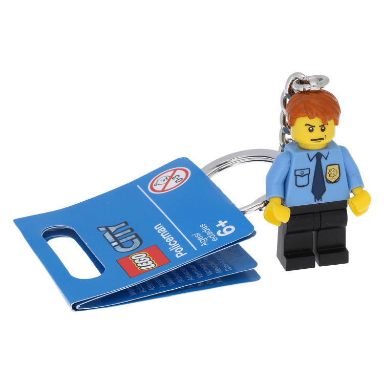 LEGO City Policeman Key Chain Shirt with Dark Blue Tie