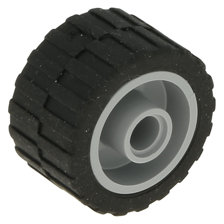 LEGO part 30285c02 - Light Bluish Gray Wheel 18mm D. x 14mm