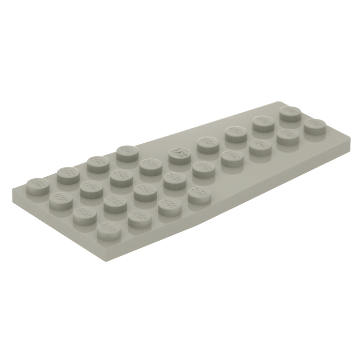 LEGO part 2413 - Light Gray Wedge, Plate 4 x 9 without Stud