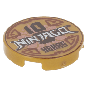 LEGO onderdele 14769pb366 Pearl Gold Tile, Round x with