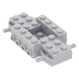 Base 4 x 10 x 2//3 with 4 x 2 Recessed Center Lego Light Gray Vehicle